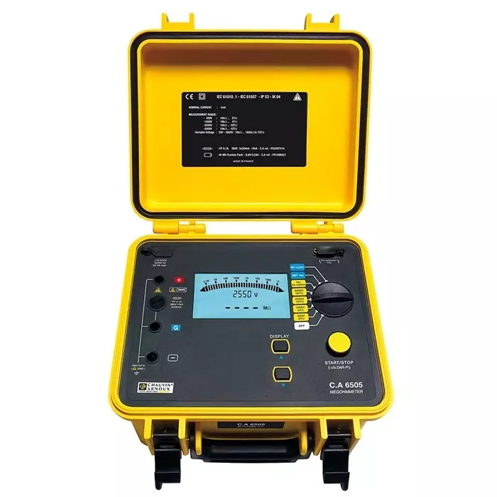 CHAUVIN ARNOUX Insulation Tester 40 V Min 5100 V Max, P01139714
