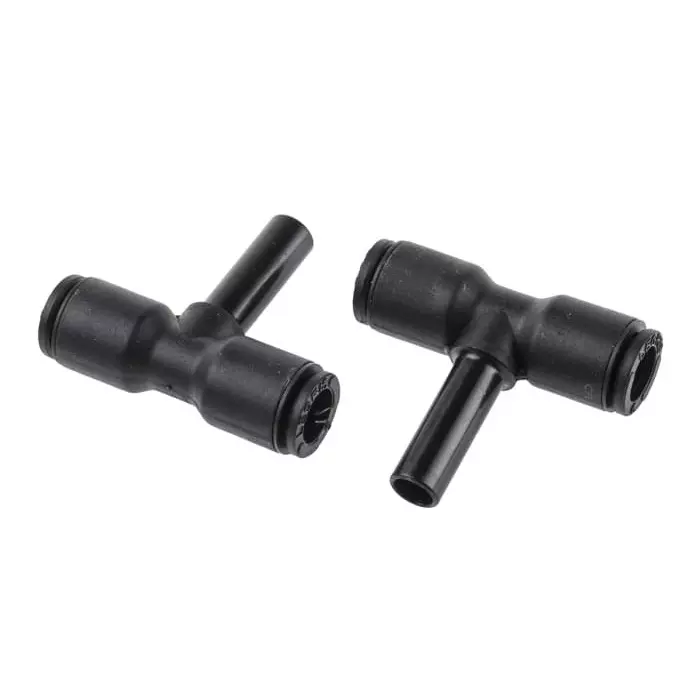 Legris LF3000 Series Tee Tube-to-Tube Adaptor Push In 6 mm Push In 6 mm to Push In 6 mm Tube-to-Tube Connection Style, 3188 06 00 (Pack of 5 Pcs)