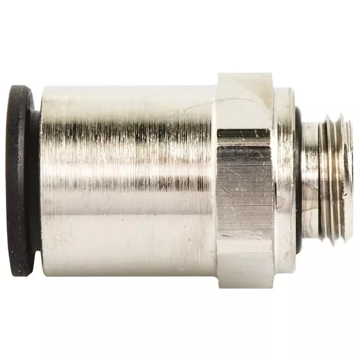 Legris LF3000 Series Straight Threaded Adaptor G 1/4 Male to Push In 12 mm Threaded-to-Tube Connection Style, 3101 12 13 (Pack of 2 Pcs)