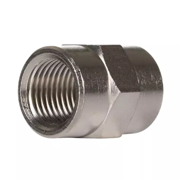 Legris LF3000 Series Straight Threaded Adaptor G 1/4 Female to G 1/4 Female Threaded Connection Style, 0902 00 13 (Pack of 5 Pcs)