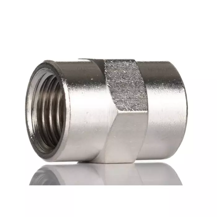 Legris LF3000 Series Straight Threaded Adaptor G 1/4 Female to G 1/4 Female Threaded Connection Style, 0902 00 13 (Pack of 5 Pcs)