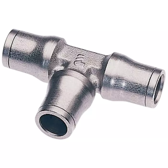Legris LF3600 Series Tee Tube-to-Tube Adaptor Push In 8 mm Push In 8 mm to Push In 8 mm Tube-to-Tube Connection Style, 3604 08 00 (Pack of 2 Pcs)