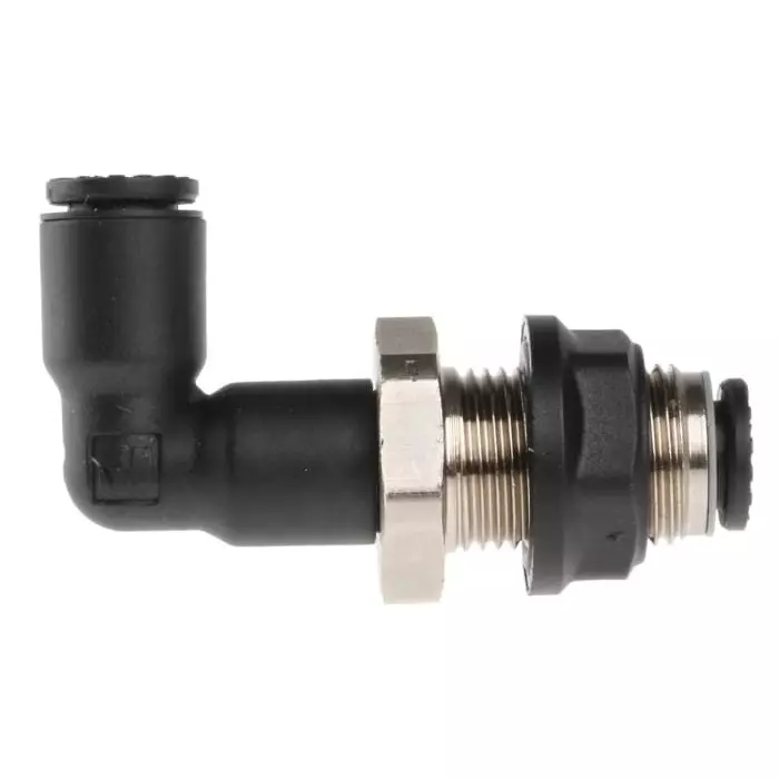 Legris LF3000 Series Bulkhead Tube-to-Tube Adaptor Push In 6 mm to Push In 6 mm Tube-to-Tube Connection Style, 3139 06 00 (Pack of 5 Pcs)