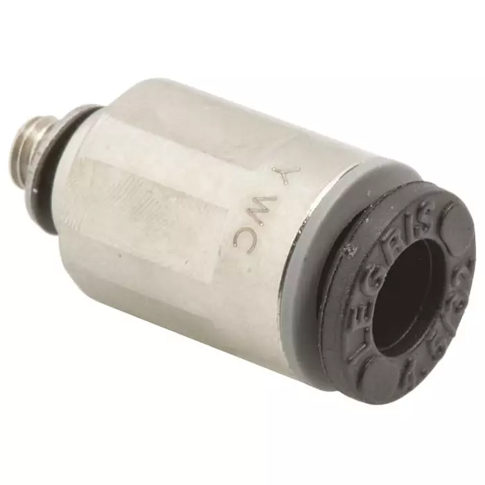 Legris LF3000 Series Straight Threaded Adaptor M3 Male to Push In 4 mm Threaded-to-Tube Connection Style, 3101 04 09 (Pack of 5 Pcs)