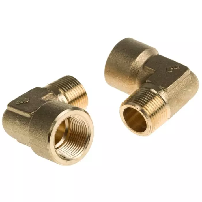 Legris Brass Pipe Fitting 90° Threaded Elbow Male R 3/4 inch to Female G 3/4in, 0144 27 27 (Pack of 2 Pcs)