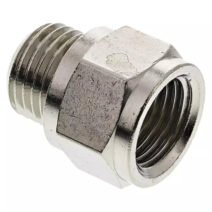 Legris LF3000 Series Straight Threaded Adaptor G 1/4 Male to G 1/4 Female Threaded Connection Style, 0906 00 13 (Pack of 5 Pcs)