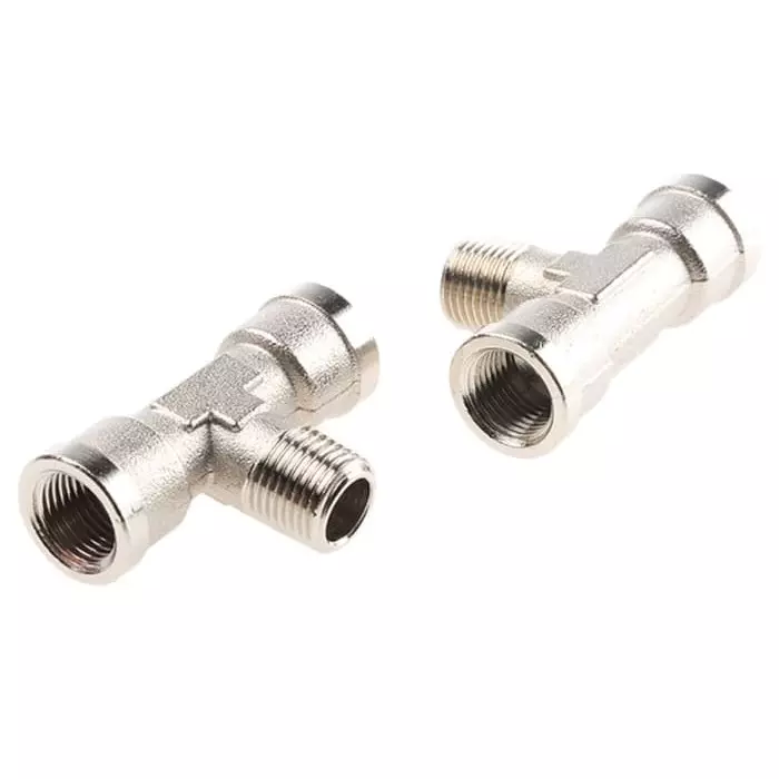 Legris 0916 Series Tee Threaded Adaptor G 1/8 Female to G 1/8 Female, 0916 00 10 (Pack of 3 Pcs)
