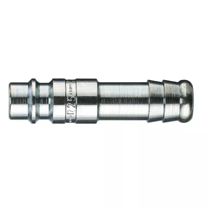 Legris Zinc Plated Steel Male Pneumatic Quick Connect Coupling, Hose  Barb, 25SFTF06SXZ