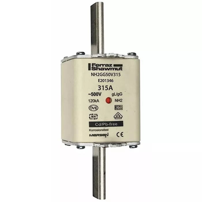 Mersen NH Fuse 315 A 500 V AC NH2, K219820 - NH2GG50V315-1 (Pack of 3 Pcs)