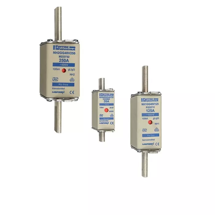 Mersen NH Fuse 63 A 400 V AC NH000, NH000GG40V63 (Pack of 3 Pcs)