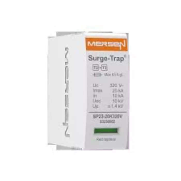 Mersen Surge Protector 20 kA 275 V AC Plug In Mount, 83230003 - SP23-20K275V-LF