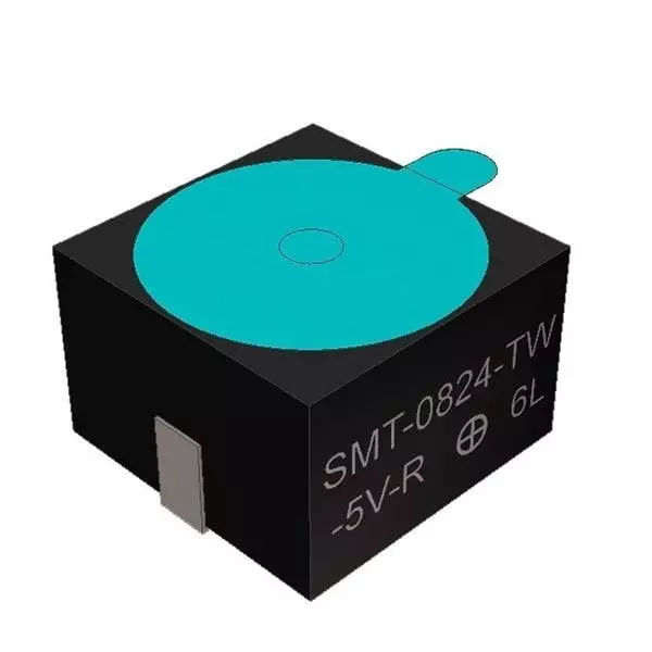 PUI AUDIO Transducers Electromagnetic Board Mount 80 dBA Sound Pressure Level, SMT-0824-TW-5V-R