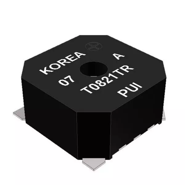 PUI AUDIO Transducers Electromagnetic Board Mount 87 dBA Sound Pressure Level, SMT-0821-T-R