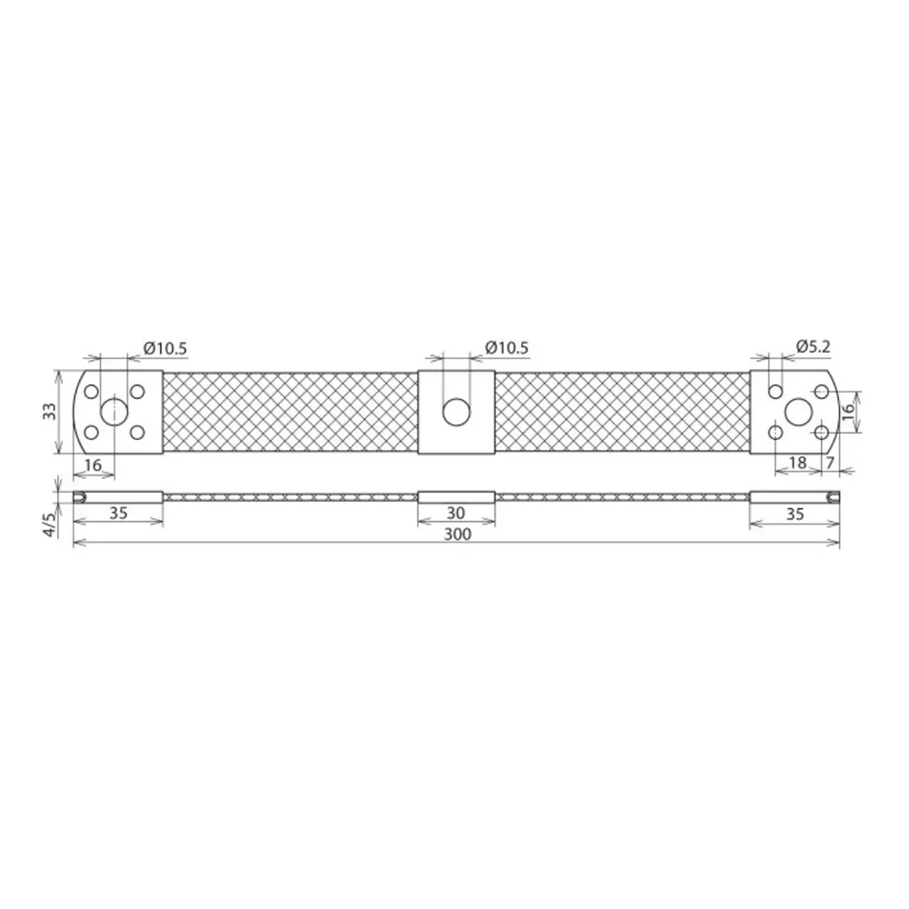 dehn-bridging-braid-aluminum-50-mm-cross-section-300-mm-length-with-middle-hole-uebb-l300-3xb105-b52-al