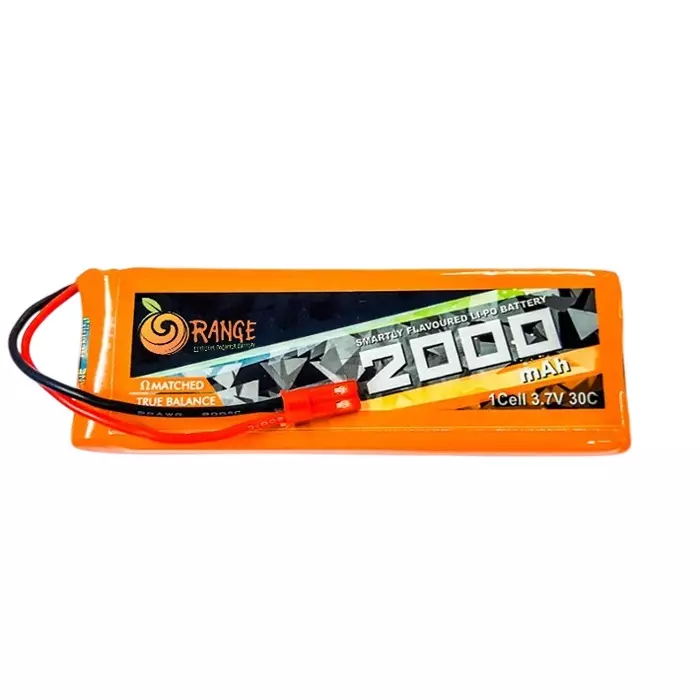 Orange 2000 mAh 1S 30C/60C Lithium polymer battery Pack (LiPo), ORANGE 2000/1S-30C