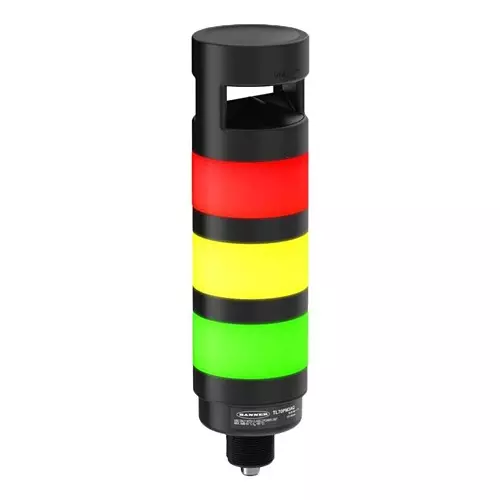 BANNER ENGINEERING Tower Light, Blue/Green/Red, 104Db, 30V, Tl70Pm3Aq.