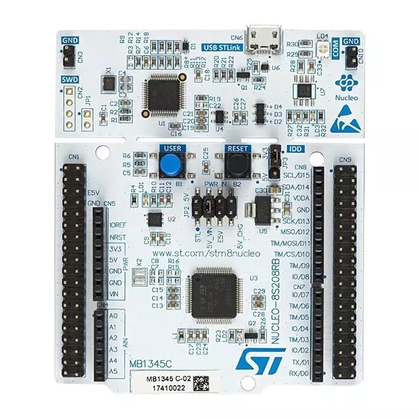 STMICROELECTRONICS Nucleo-64 Development Board, 8Bit Mcu, Nucleo-8S208Rb