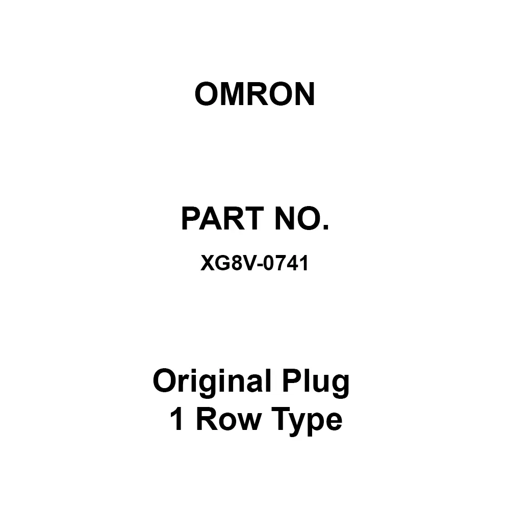 Omron Original Plug 1 Row Type AC 300 V Rated Voltage, XG8V-0741