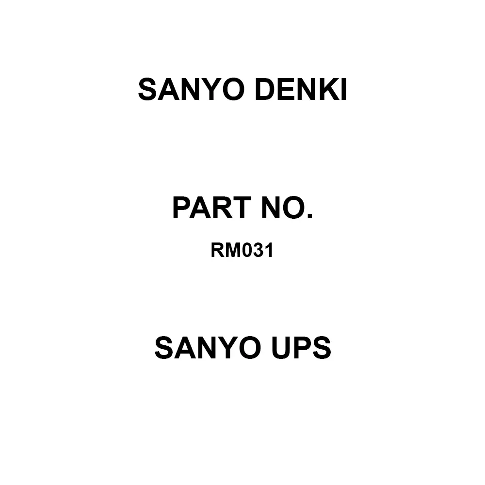 Sanyo Denki UPS Rack Support Rails Used When Installing The Ups In An Eia Standard 19-Inch Rack. The Mounting Bracket Is Included With The Ups Unit., RM031
