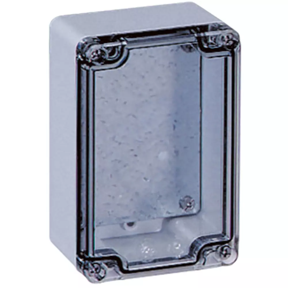 NITTO KOGYO Polycarbonate Box Polycarbonate Resin 52 mm Effective Depth, PBE6-0816
