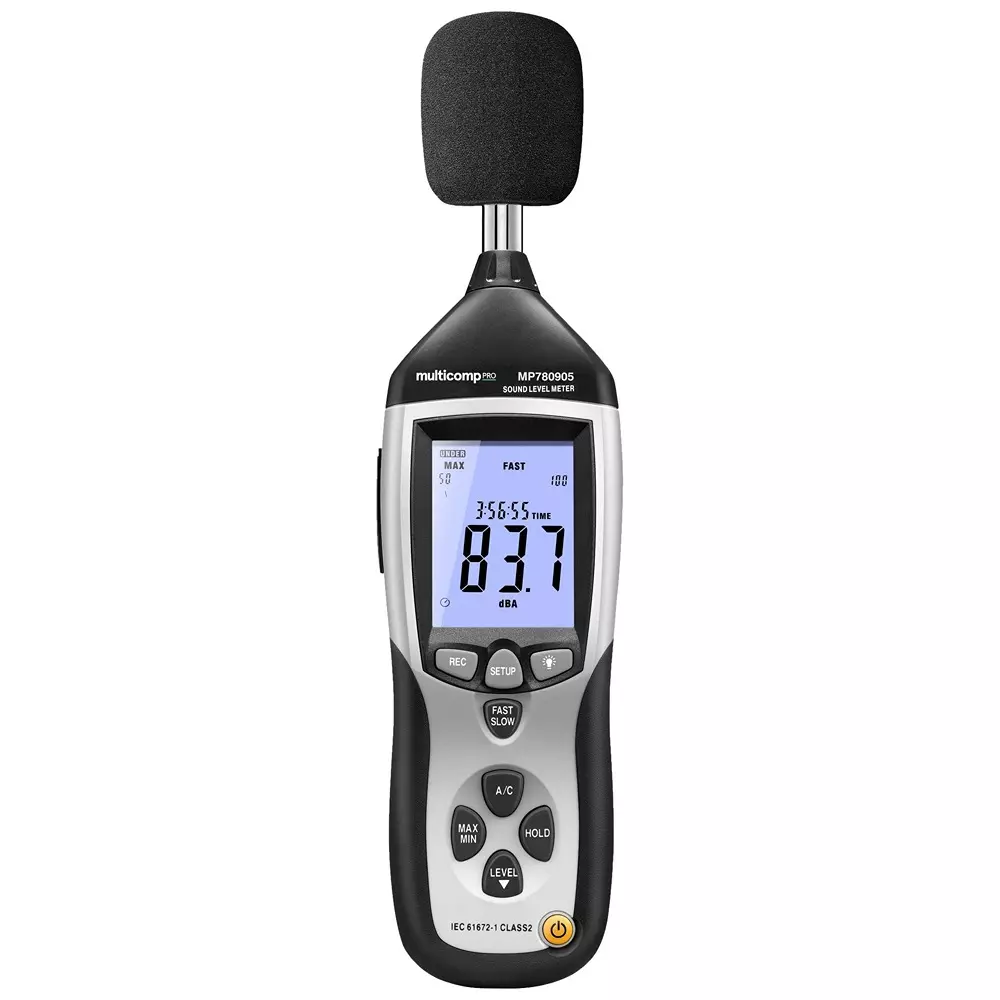 MULTICOMP PRO Sound Level Meter 30 dB Min 1.4 Accuracy 130 Max, MP780905