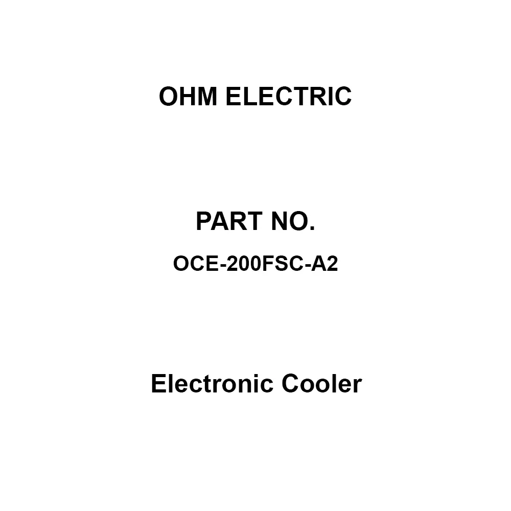 OHM ELECTRIC Electronic Cooler Single-phase AC200 (50 / 60 Hz) V Voltage Standard type Type, OCE-200FSC-A2