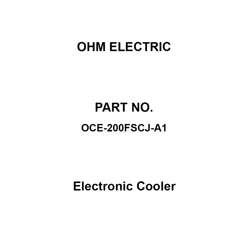 OHM ELECTRIC Electronic Cooler Single-phase AC200 (50 / 60 Hz) V Voltage Non drain Type, OCE-200FSCJ-A1