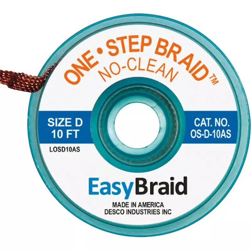DESCO Solder Blotting Wire One Step Compatible with lead-free solder Spec, OS-D-10AS (Pack of 25)