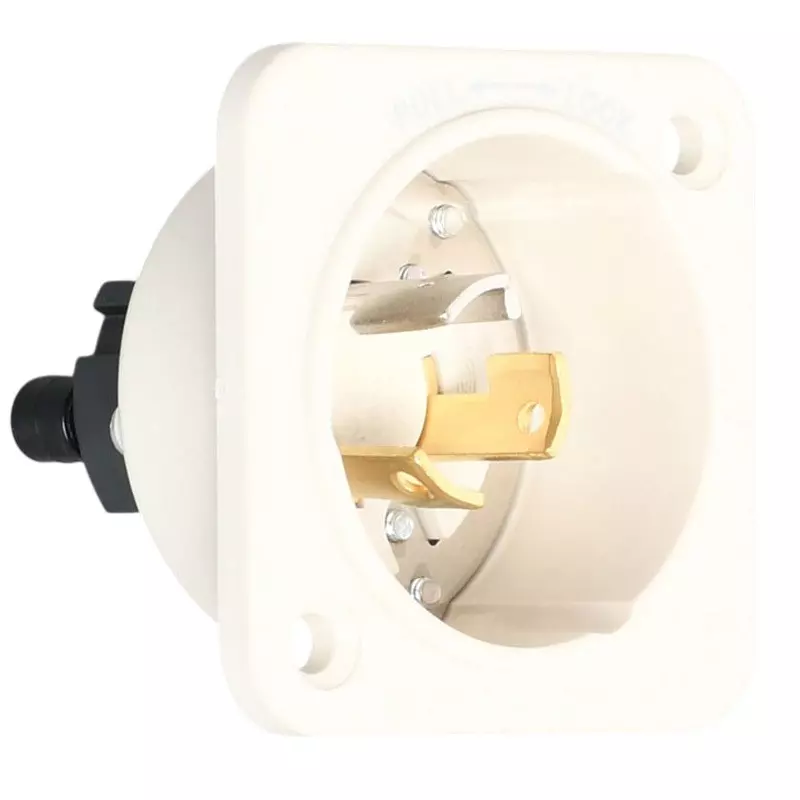 AMERICAN DENKI Hook Type Flange Inlet 125 V Rated Voltage, 3115N-L5