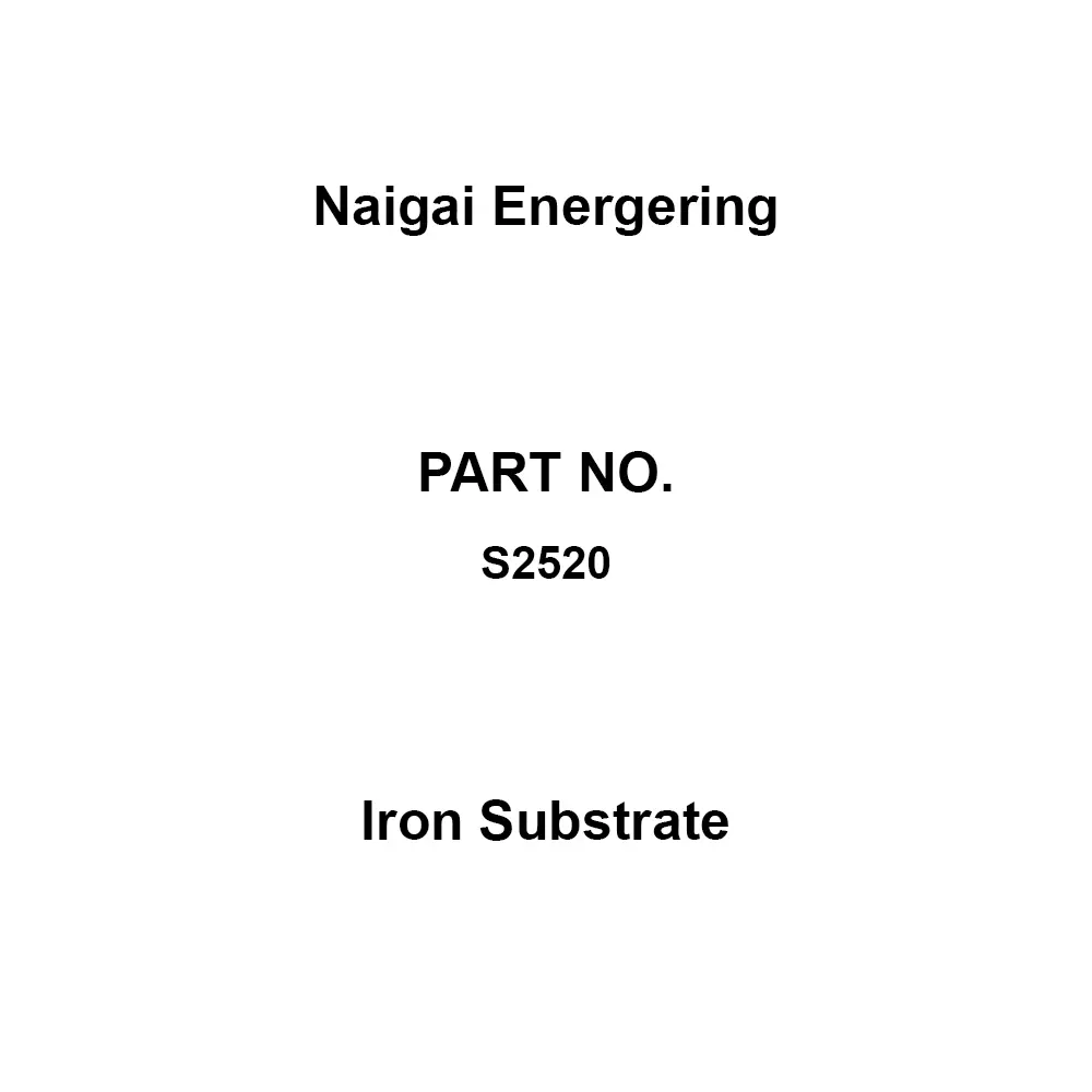 Naigai Energering Iron Substrate Iron 120 mm Next to Dimensions, S2520