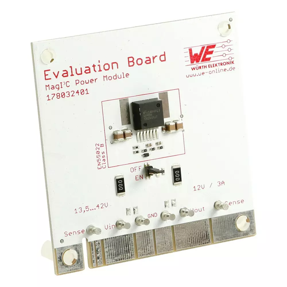 WURTH ELEKTRONIK Evaluation Board, Adj Sync Buck Reg, 178032401