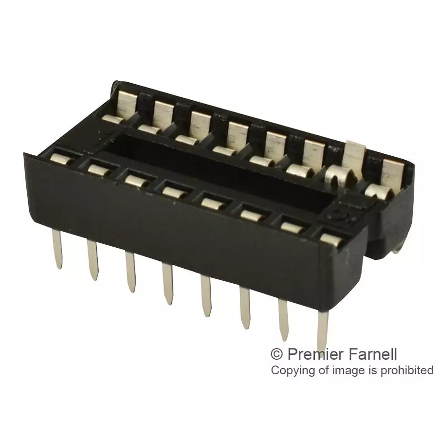 3M DIP SOCKET, 16POS, 2ROW, 2.54MM, TH, 4816-3000-CP (Pack of 10 Pcs)