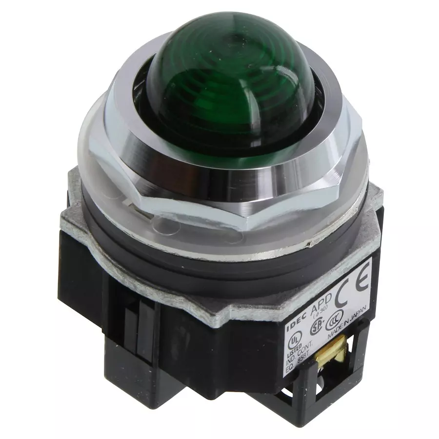 IDEC PANEL INDICATOR, GREEN, 120VAC, SCREW, APD1QH2DNUG