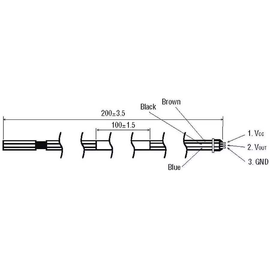 OMRON ELECTRONIC COMPONENTS CABLE FOR D6F03A3000, D6F-CABLE2