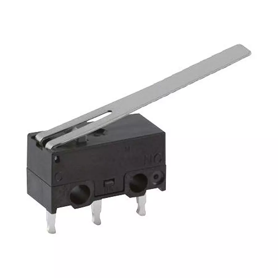 OMRON ELECTRONIC COMPONENTS MICROSWITCH, SPDT, HINGE LEVER, 3A/125V, D2FL20