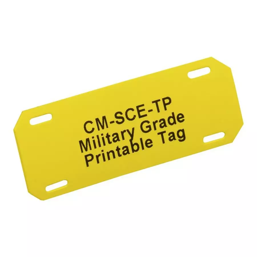 RAYCHEM - TE CONNECTIVITY CABLE MARKER, PO, 12.7MM X 50.8MM, YEL, CM-SCE-TP-1/2-6H-4 (Pack of 250 Pcs)