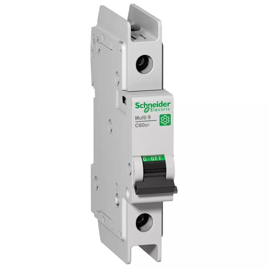 SCHNEIDER ELECTRIC Thermal Magnetic Circuit Breakers MCB, 1 POLE, 6A, 415VAC/60VDC, DIN RAIL, M9F42106