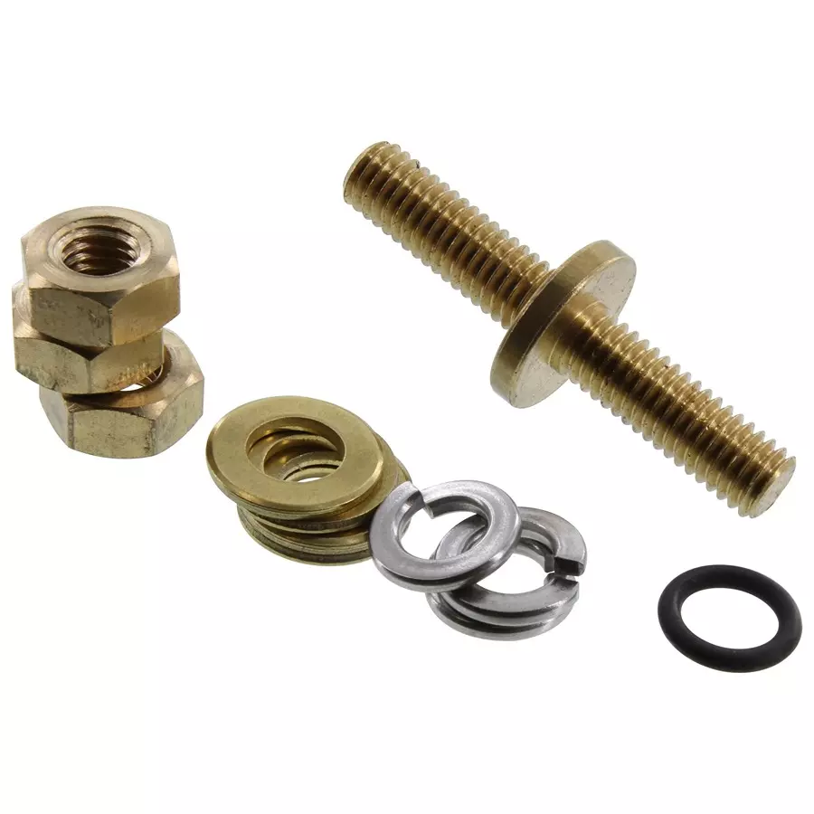 HAMMOND Other Rack & Cabinet Accessories GROUND STUD KIT, BRASS, 3/8-16, GRDT375