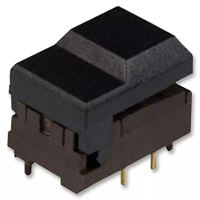 C&K COMPONENTS Switch, Spdt-No, 0.01A, 24Vdc, Pcb, Blk, SERBKAUOA