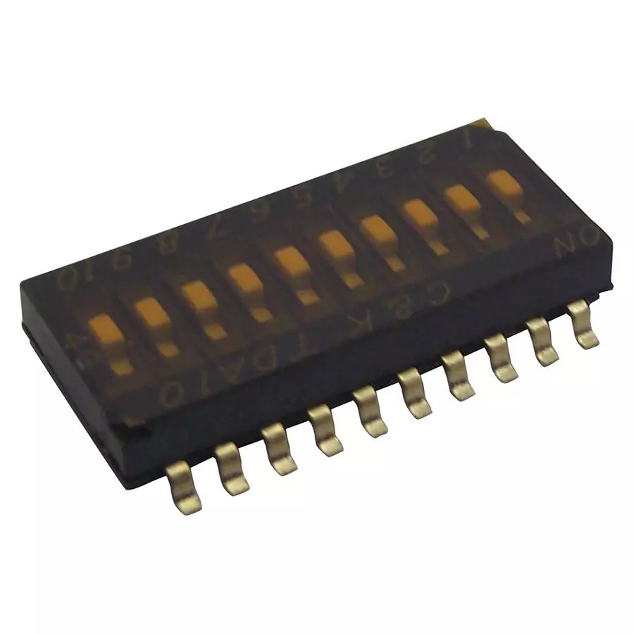 C&K COMPONENTS Switch Dip SeaLED 10Pos Smd, TDA10H0SB1