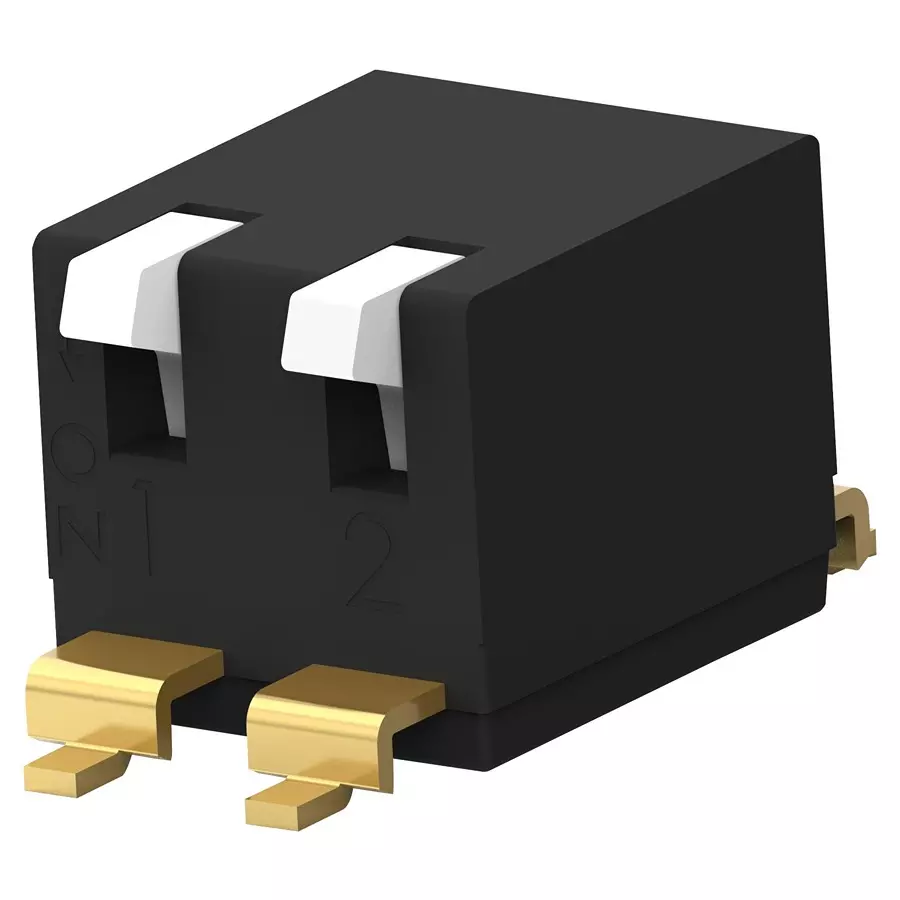 ALCOSWITCH - TE CONNECTIVITY Dip Switch, 2Pos, Spst, Piano Key, Smd, EDSP02SGLNNTR04