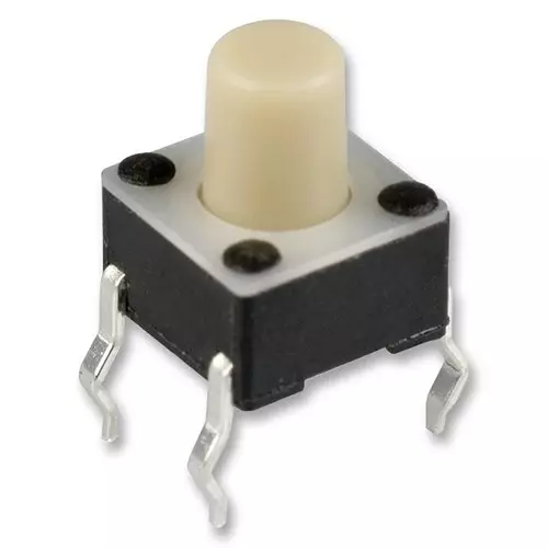 ALCOSWITCH - TE CONNECTIVITY Tactile Switch, Spst, 0.05A, 24Vdc, Tht, 2-1825910-2 (Pack of 10)