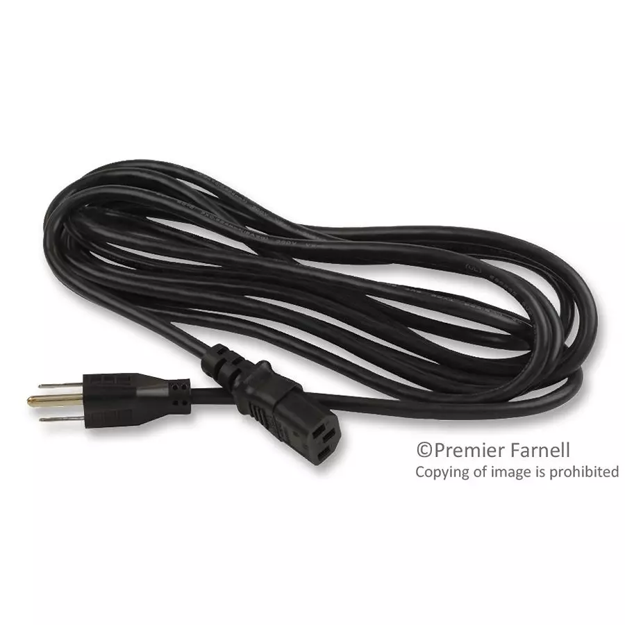 PRO POWER Power Cord, Nema5-15P/Iec, 1Ft, 10A, Black, SPC19911