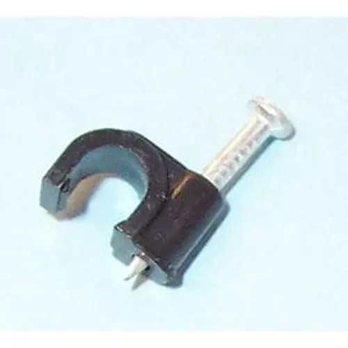 PRO POWER Cable Clip, Round, 12 mm, Blk, Pk100, CBT-7286 (Pack of 100)