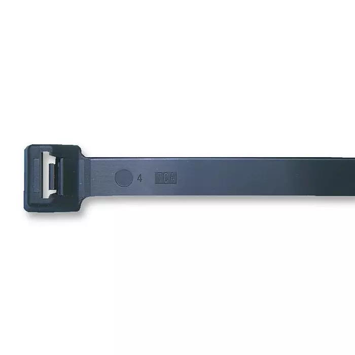 HELLERMANNTYTON Cable Tie, Black, 144 mm, Pk100, 111-02360 (Pack of 100)