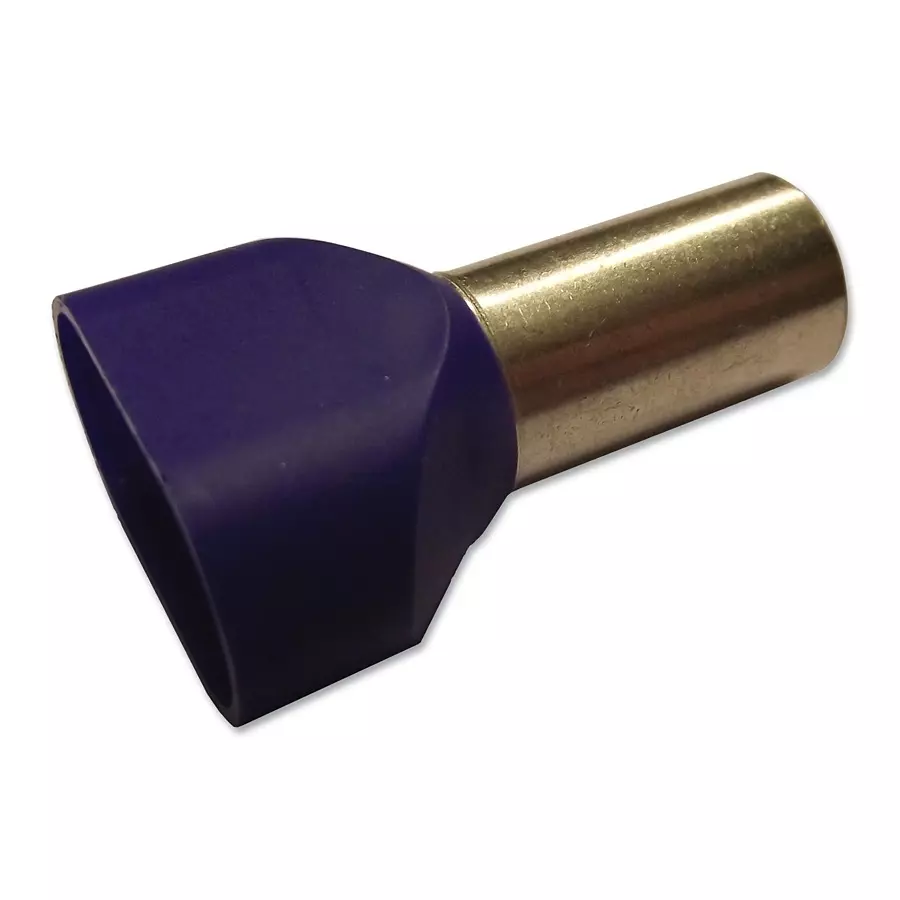 JST (JAPAN SOLDERLESS TERMINALS) Ferrule, Insulated, Twin, 10 mmsq., Pk50, TWE10-12 (Pack of 50)