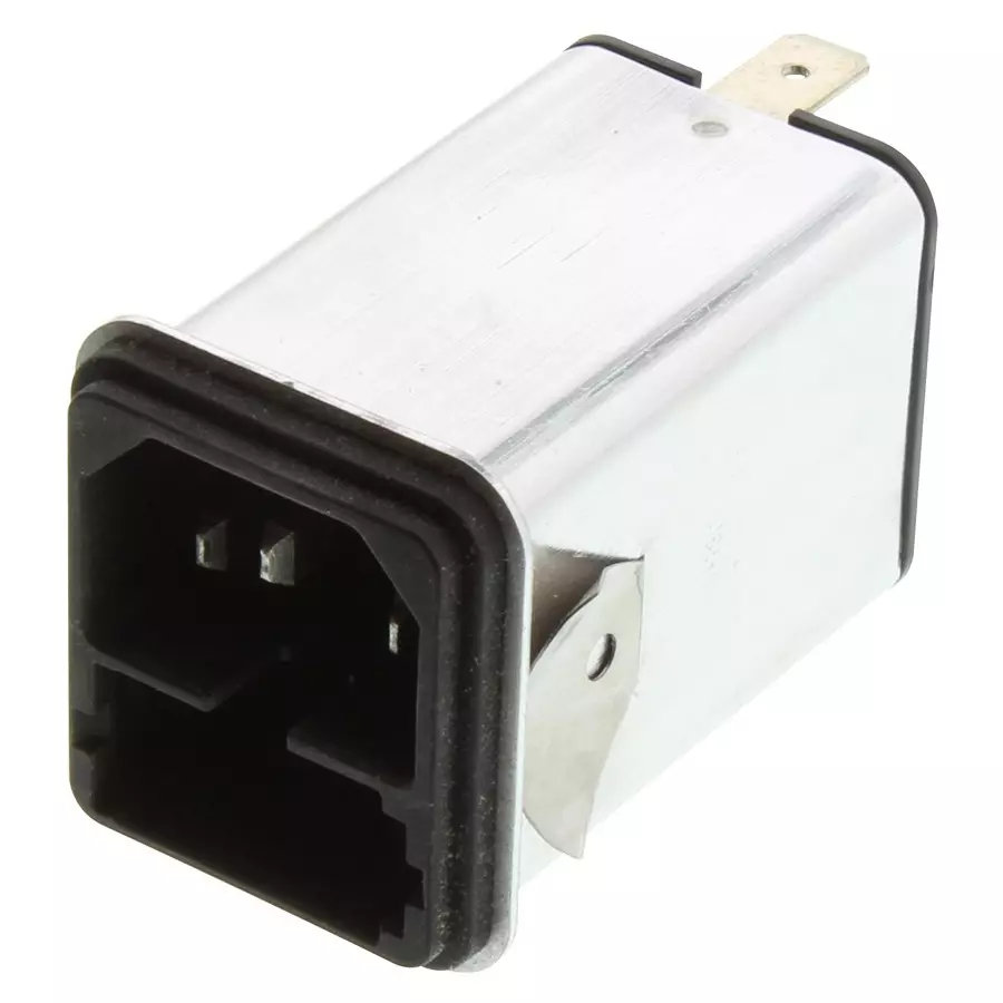 SCHURTER Filter, Inlet, 2 Pole/Fused, 6A, 4301.6004