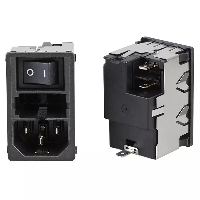 SCHURTER Inlet, Iec, Switched/Fused, 1Pole, KM01.1205.11