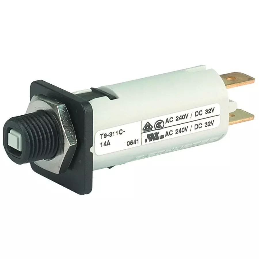 SCHURTER Circuit Breaker, Thermal, 1P, 240V, 10A, T9-311C-10