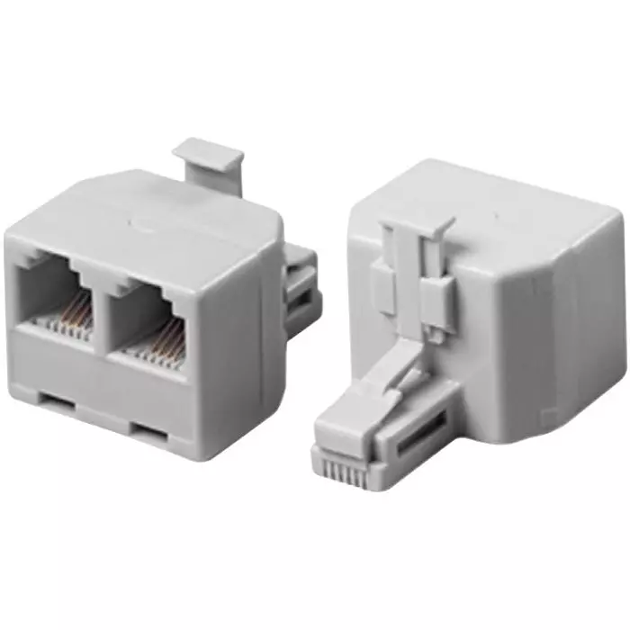 Multicomp MODULAR SPLITTER, 2 x 6P4C JACK - 6P4C PLUG, 8588-0166A